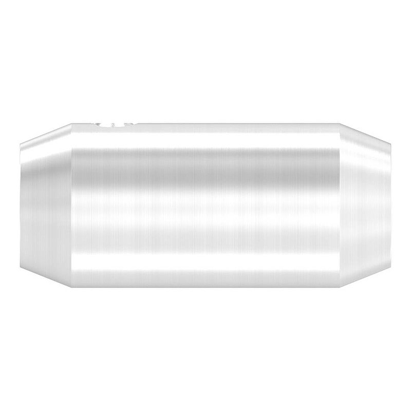 Bar connector Ø16mm with M8 thread and 10mm hole, AISI304