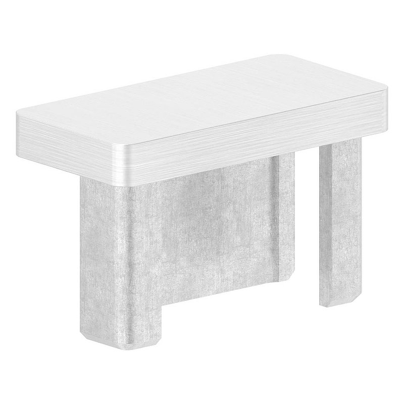 Capuchon à enfoncer, pour tube 40x20x2,0mm, V4A