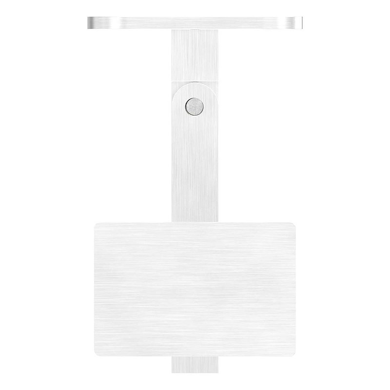 Handlaufhalter eckig mit gerader Handlaufanschlussplatte, V4A