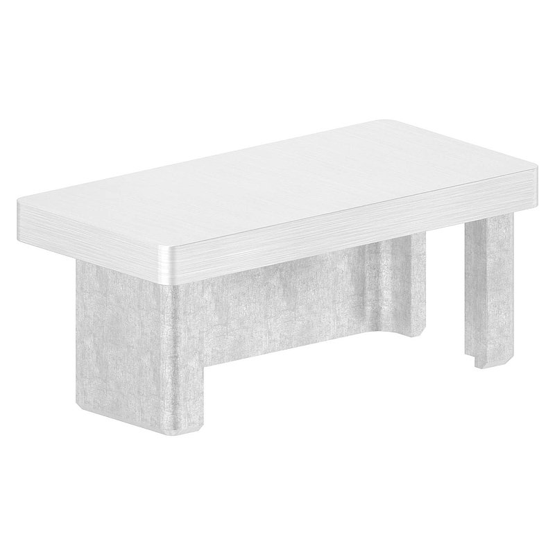Capuchon à enfoncer, pour tube 60x30x2,0mm, V4A