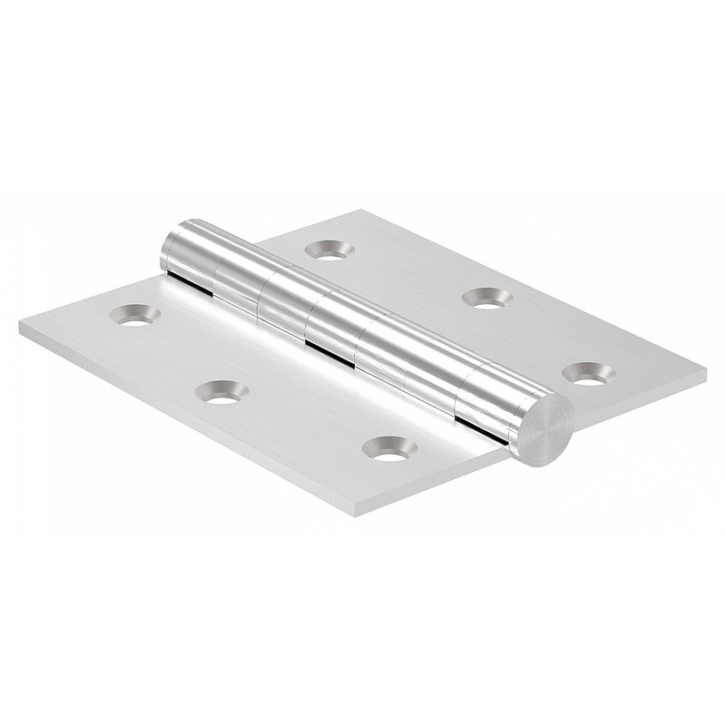 Edelstahl-Scharnier 89x76mm mit festem Zapfen