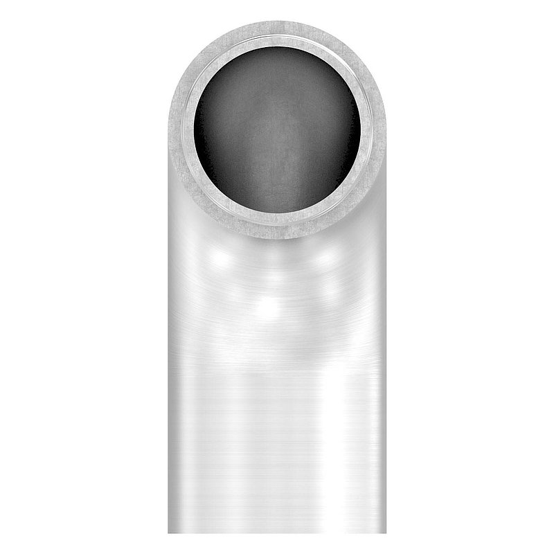 Endbogen 90° flach, für Rohr 33,7x2,0mm, V2A