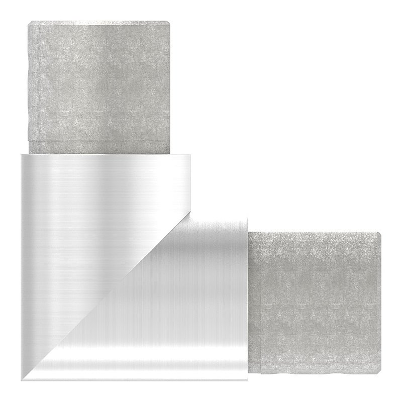 Vertical corner bend, for 42.4 mm, AISI304, frame corner