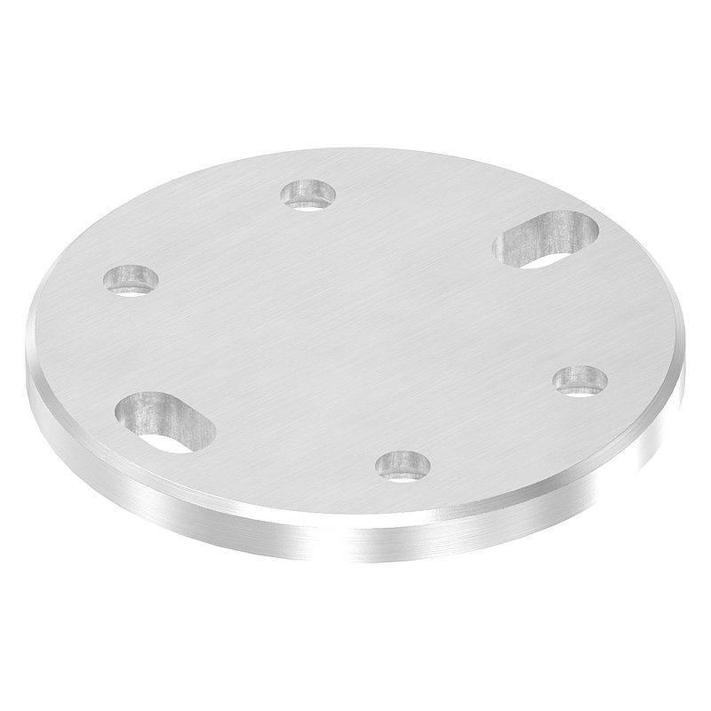 Anchor plate, 100x8mm, for clamping rings, AISI304