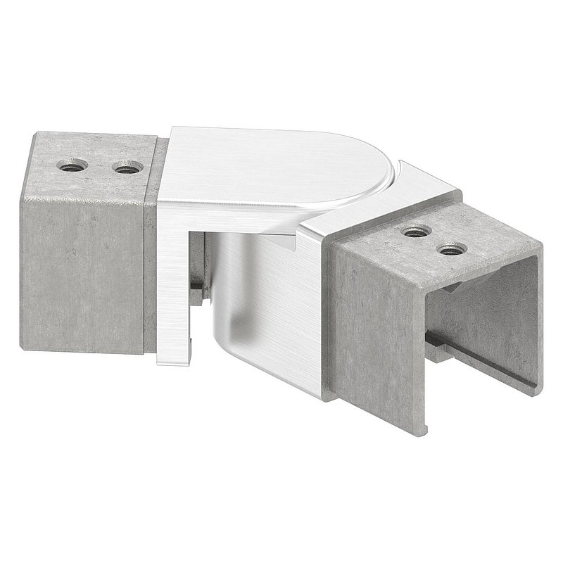 Verbinder flexibel für Quadratnutrohr 40x40mm, V4A