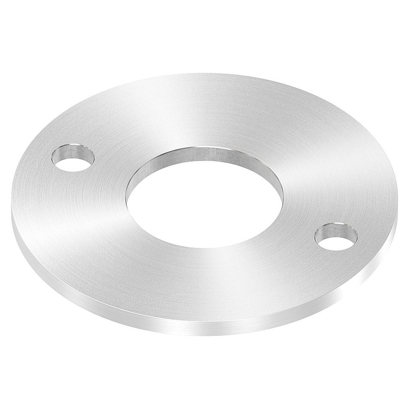 Anchor plate Ø 120x6mm, with round grinding, AISI304