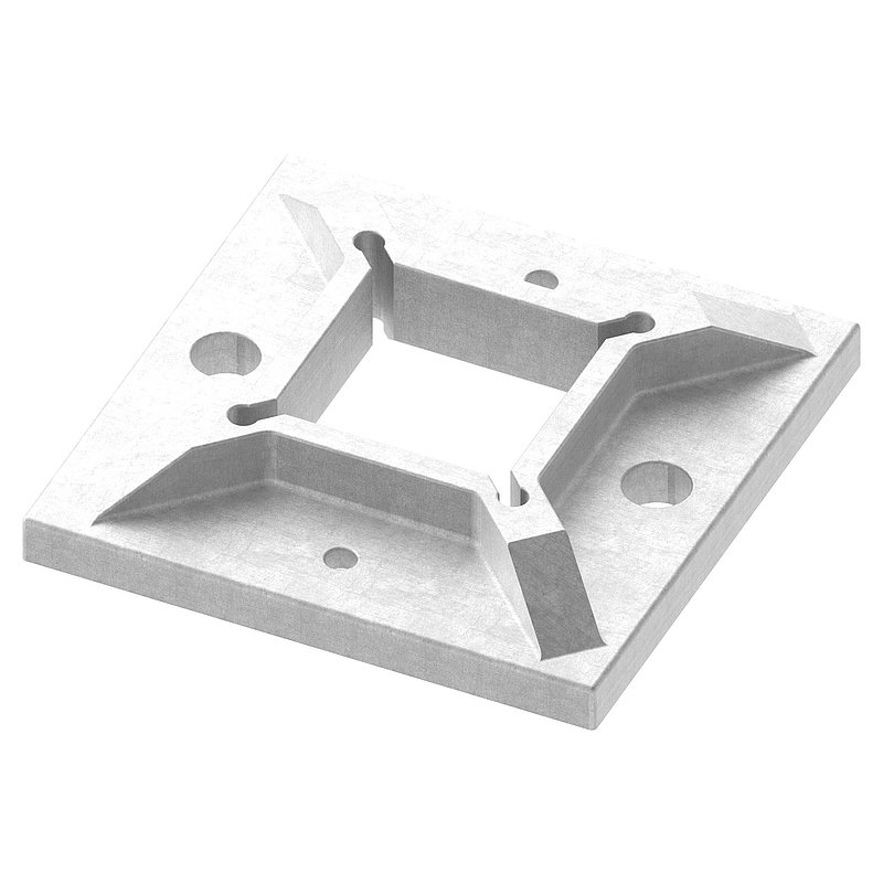 Wall and floor anchor, 100x100x8mm, AISI304