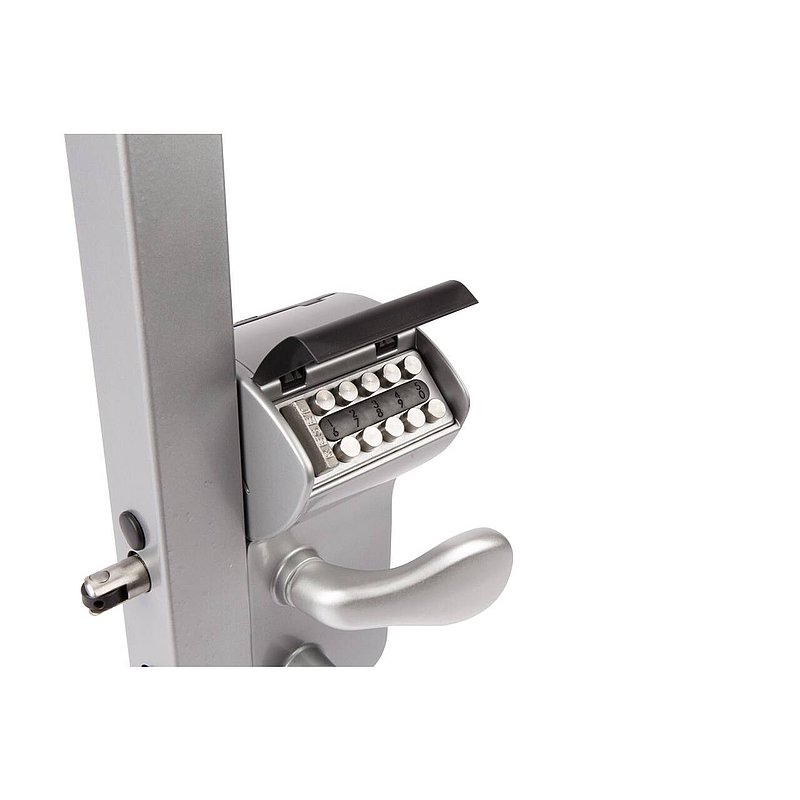 VINCI - Mechanical code lock LMKQV2, for profile tubes 40–60 mm, colour: silver