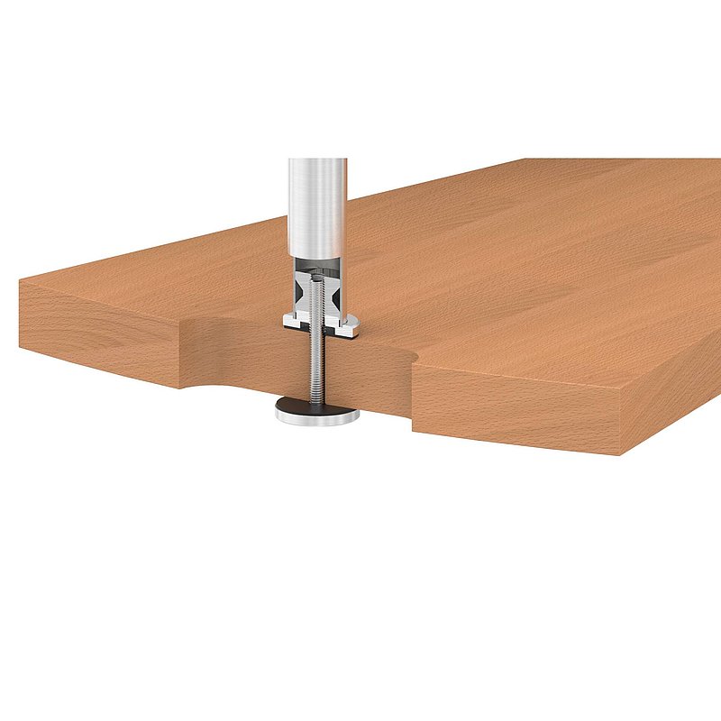 Schraubplatte Ø 60 x 8mm, mittig gesenkt für M12, V2A