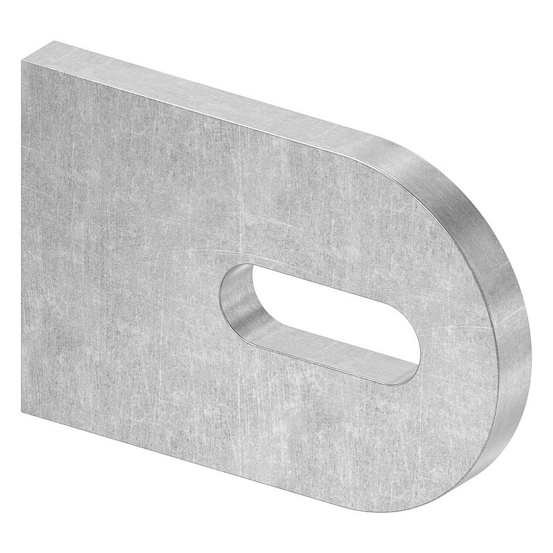 Languette à souder 60x40x6mm avec Langloch 9x25mm