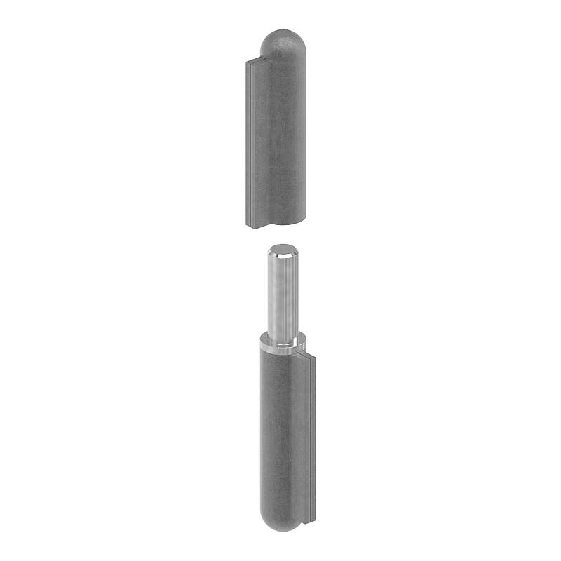 Weld-on hinge 2-piece, fixed spigot