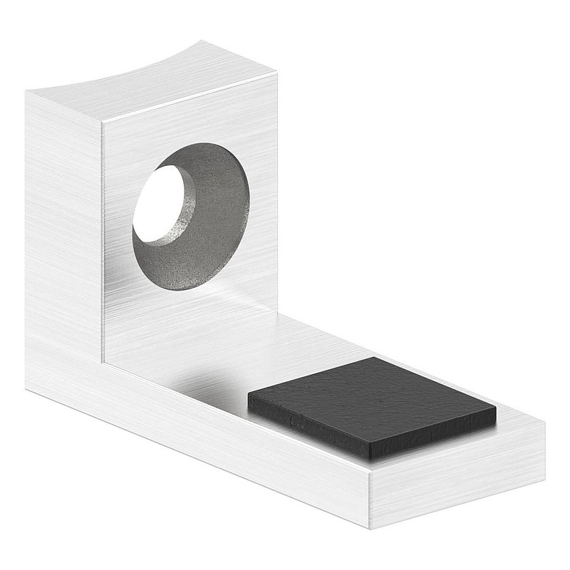 Halteboden mit Anschluss 42,4mm, V2A