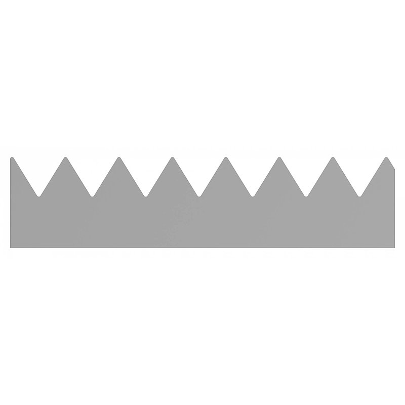 Stainless steel serrated moulding, unpolished, L: 2000mm