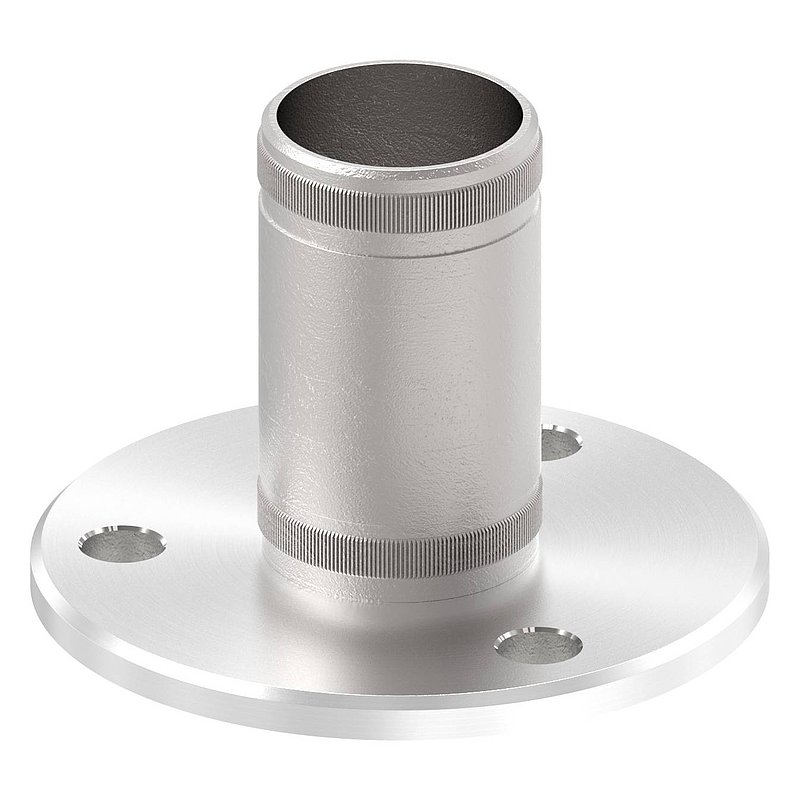 Wand- und Bodenanker mit Rändelung, für Rohr 42,4x2,0mm, V2A