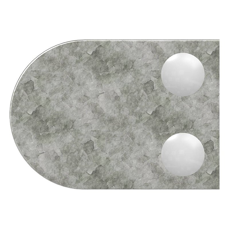 Pince à verre modèle 38, jonction: droite, zinc brut