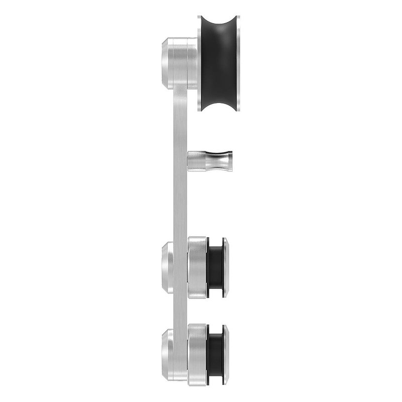 Double roller carriage for sliding glass doors, AISI304