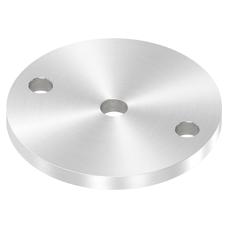 Ankerplatte Ø 100x8mm, mit Rundschliff, V2A