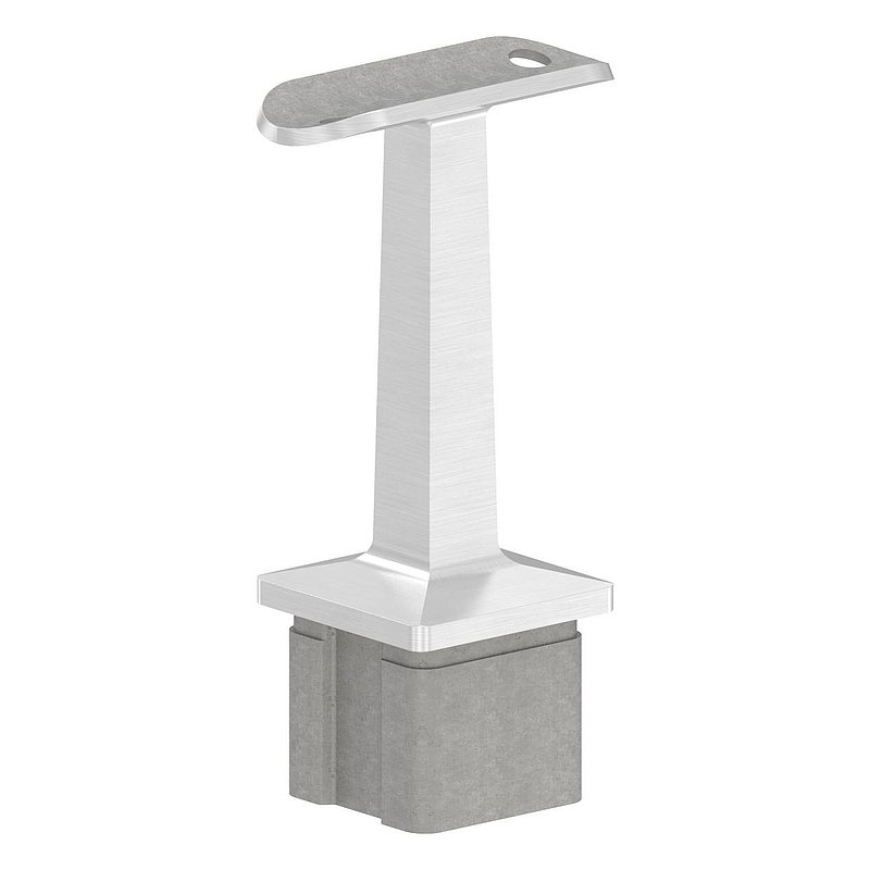Tube end plug with pin for tube 40x40x3mm, AISI304