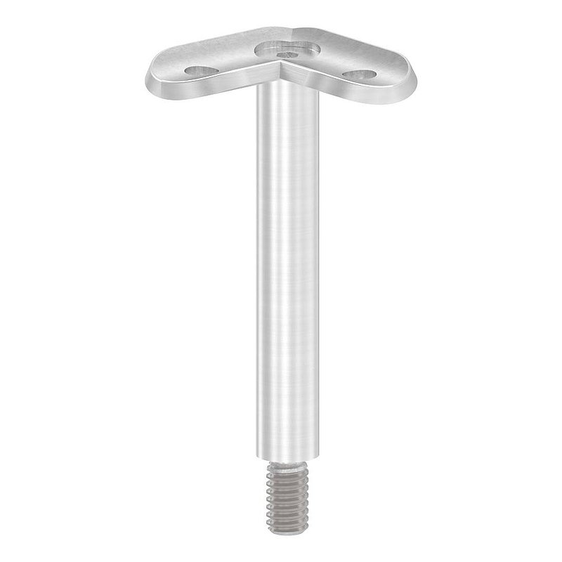 Tige Ø 12mm avec  plaque de racc. de mains courantes à 90° pour tube 42,4mm, V2A