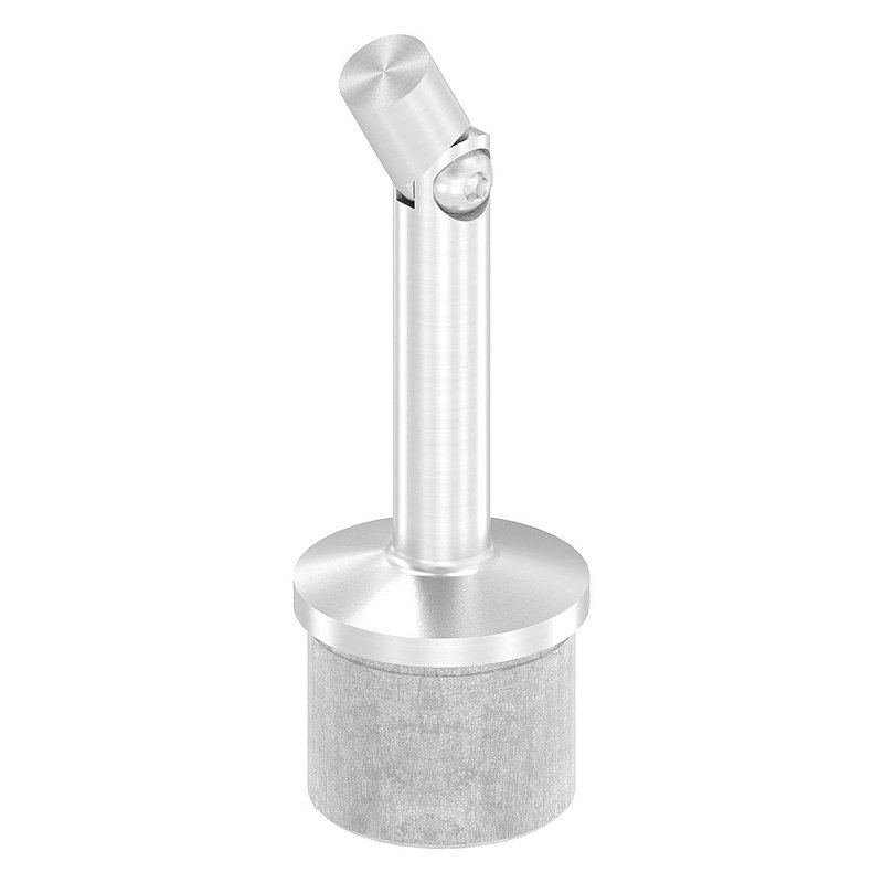 Rohrabschlussstopfen mit Gelenkstift für Rohr 42,4x2,0mm, V2A