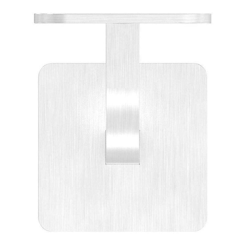 Handlaufhalter mit Handlaufanschlussplatte flach (Ronde und Bügel verschweißt), V2A