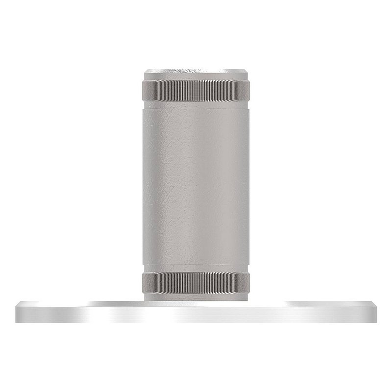 Wand- und Bodenanker mit Rändelung, für Rohr 33,7x2,0mm, V2A