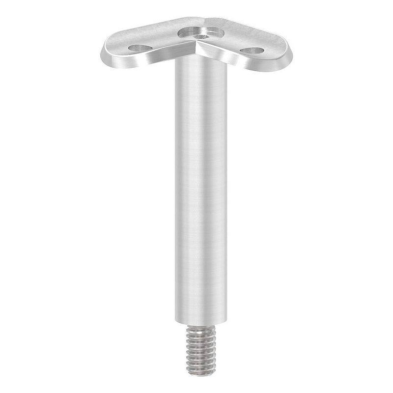 Tige Ø 14mm avec  plaque de racc. de mains courantes à 90° pour tube 42,4mm, V2A