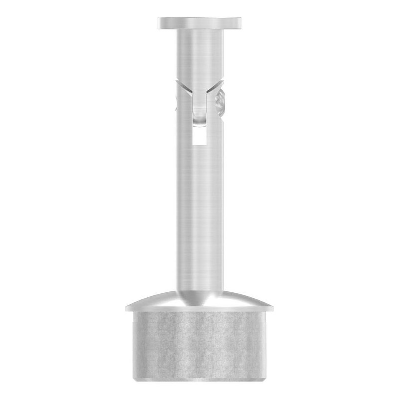 Rohrabschlussstopfen für Rohr 42,4x2,0mm, Handlaufanschlussplatte: flach, V2A