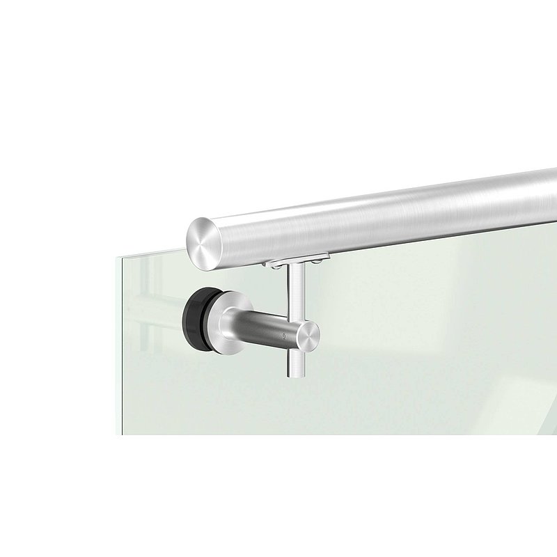 Handrail holder for glass, handrail connection plate 42.4 mm, AISI304
