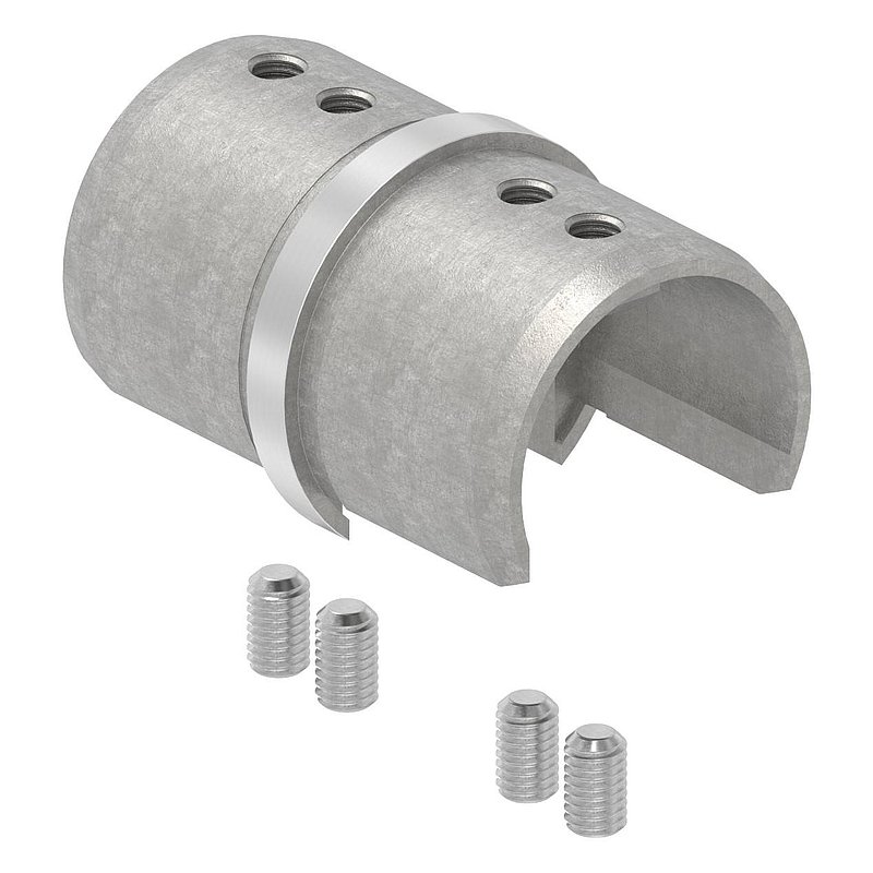 Rohrverbinder für Nutrohr 42,4mm, V2A
