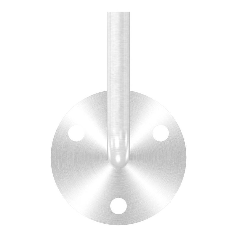 Handrail bracket for welding (round plate and bracket welded), AISI304