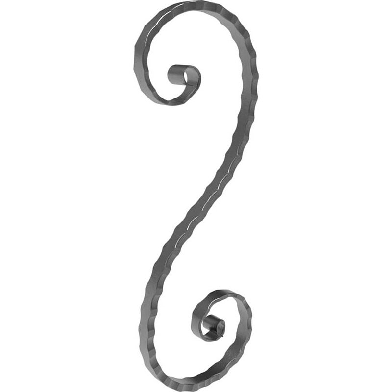 Volute en forme de S 16x8mm, 390x140mm, gauche