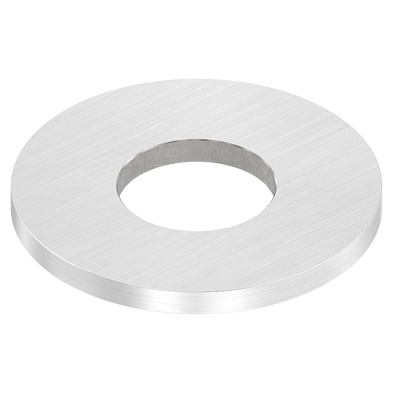 Ankerplatte Ø 80x6mm, mit Längsschliff, V2A