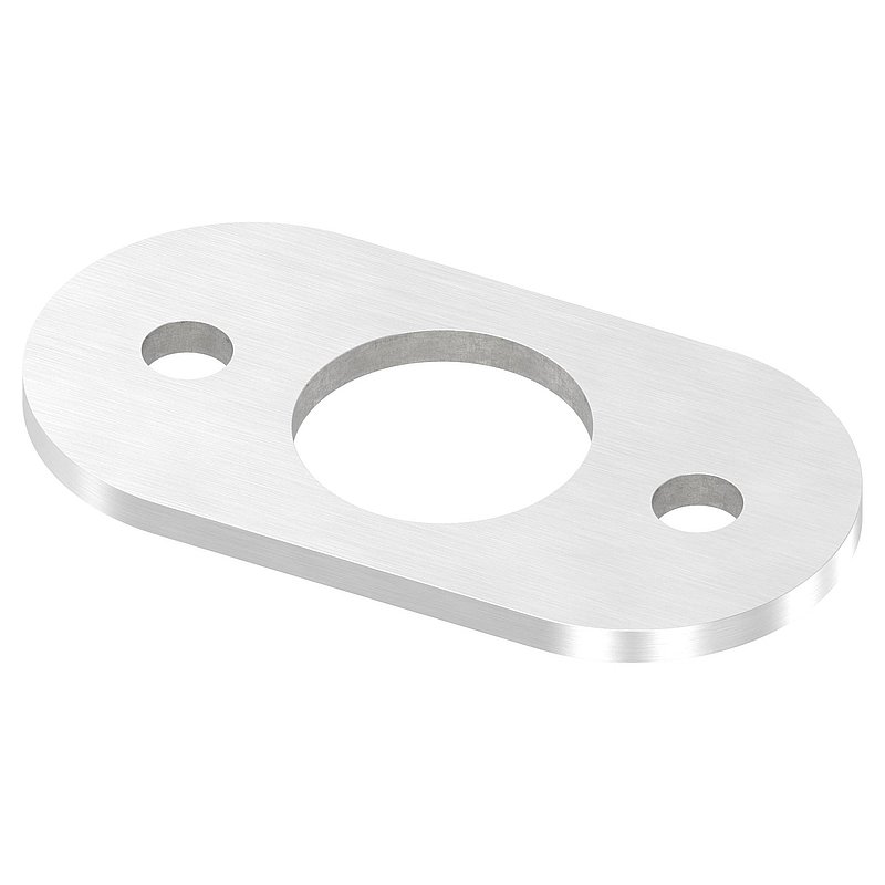 Ankerplatte, 125x65x6mm, mit Längsschliff, V2A
