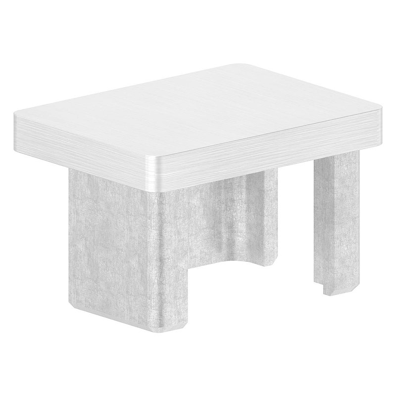 Capuchon à enfoncer, pour tube 40x30x2,0mm, V4A