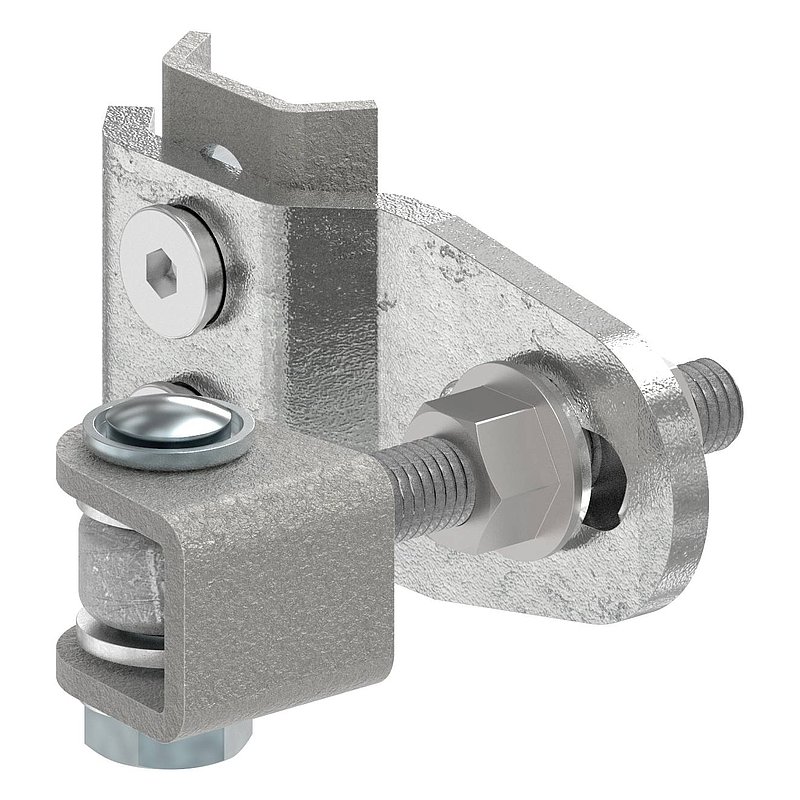 Door hinge M12, 4-way adjustable, 180°