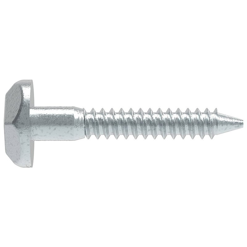 Safety screw 7x40mm, galvanised steel - blue passivated