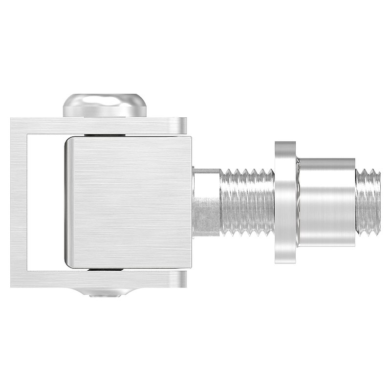 Adjustable hinge with threaded sleeve M16, AISI304
