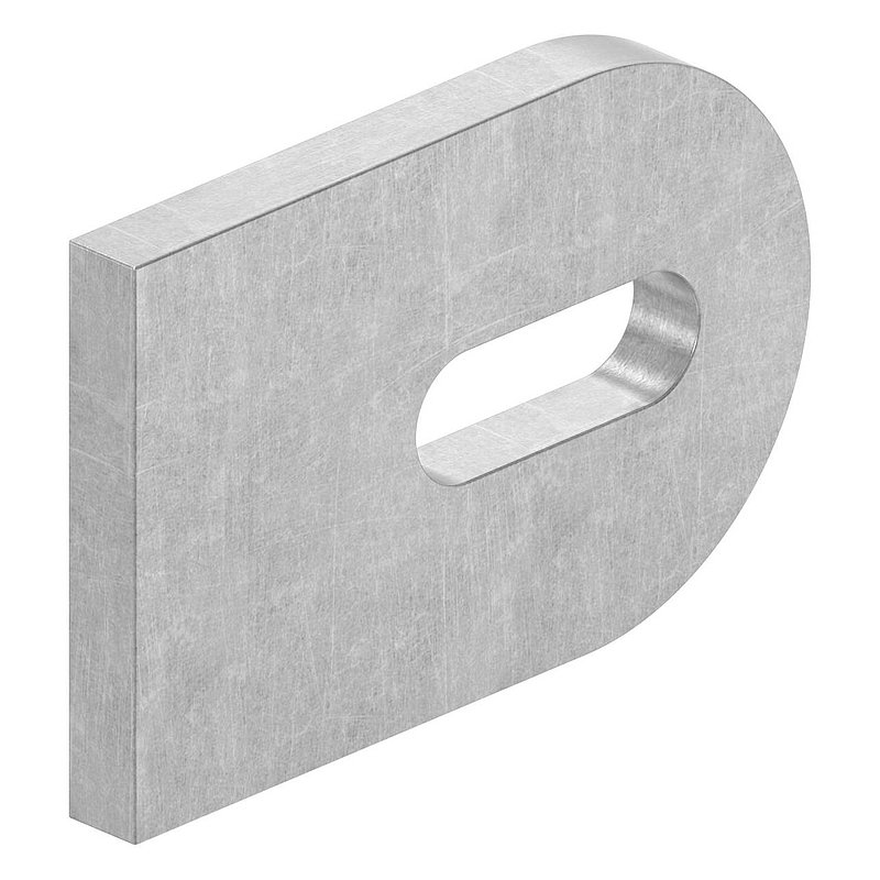 Anschweißlasche 60x40x6mm mit Langloch 9x25mm