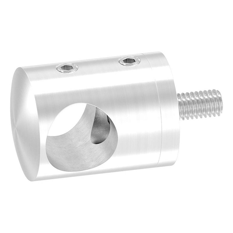 Querstabhalter für geraden Anschluss, 16,2mm Bohrung, V4A