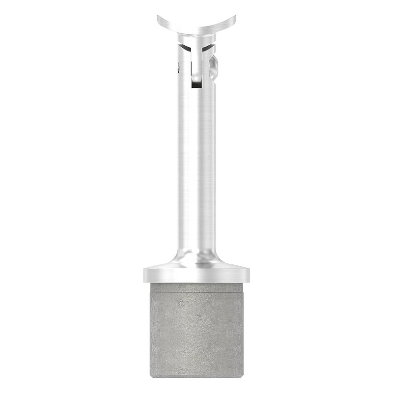 Bouchon pour extrémité de tube avec articulation et plaque de racc. pour tube 33,7x2,0mm, V2A