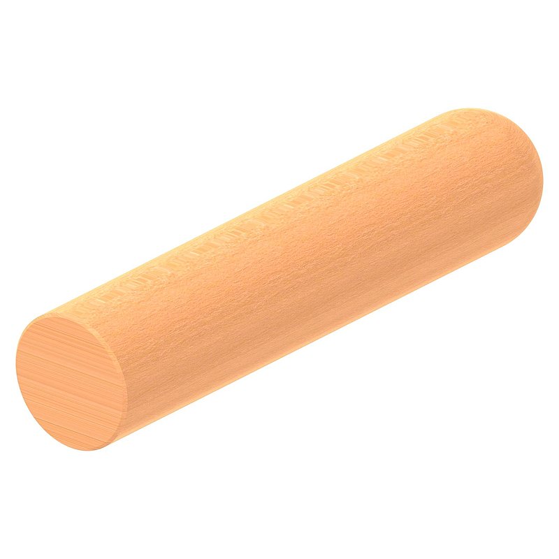 wooden handrail beech steamed Ø 42mm, length 200mm, laquered