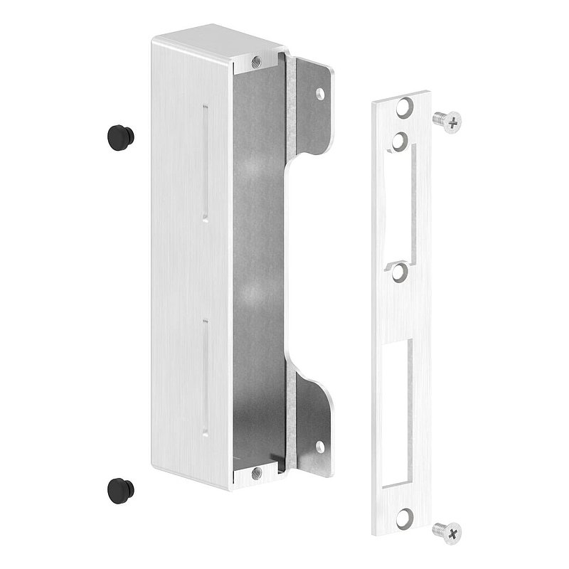 Edelstahlgegenkasten eckig, für Abstand 72mm, zum Anschweißen, 30mm, V2A
