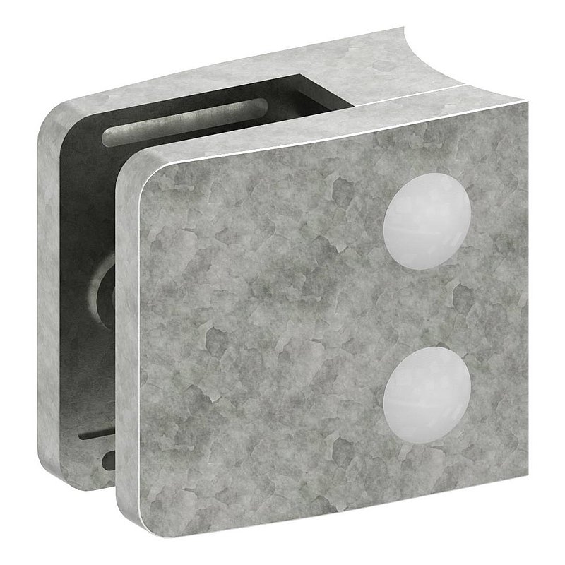 Glasklemme Mod. 34, Anschluss: 60,3mm, Zink roh