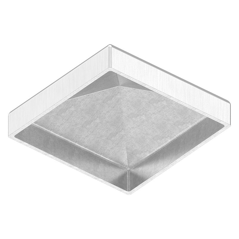 Chapeau pyramidal, pour tube carré 50x50mm, V2A