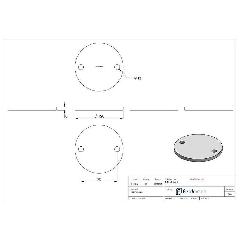 Ankerplatte 120x8mm