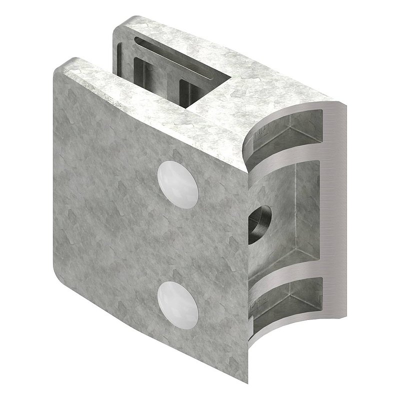 Glasklemme Mod. 35, Anschluss: 42,4mm, Zink roh