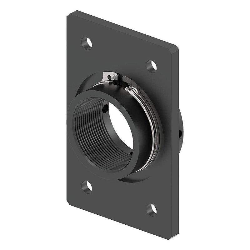 Square mounting plate 65x100mm