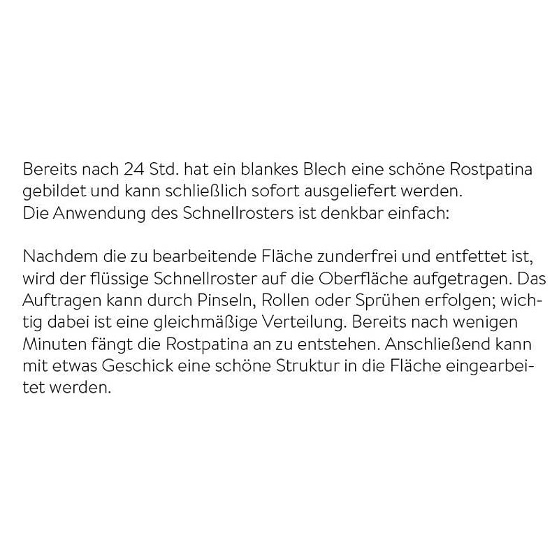 Schnellroster, Flasche 1L