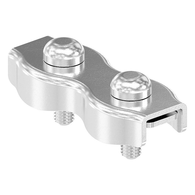 Serre-câble plat double pour câble 5mm, V4A